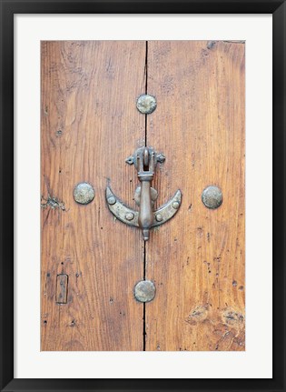 Framed Door Knocker, Toledo, Spain Print