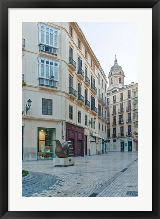 Framed Historic District, Malaga, Spain Print