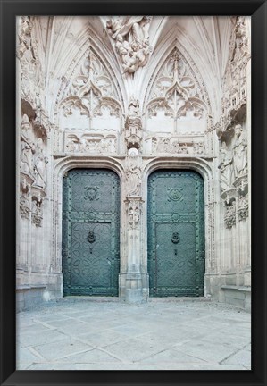 Framed Toledo Cathedral Door, Toledo, Spain Print