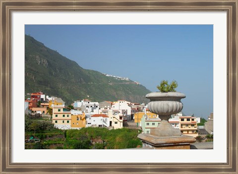 Framed Sea Coast Village, Tenerife, Canary Islands, Spain Print