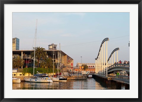 Framed Port Vell, Barcelona, Spain Print