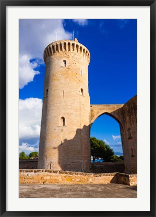 Framed Bellver Castle, Palma de Mallorca, Majorca, Balearic Islands, Spain Print