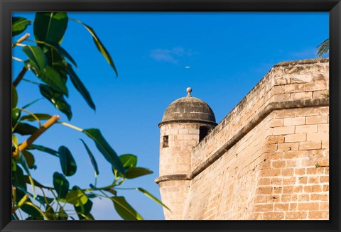 Framed City ramparts, Palma de Mallorca, Majorca, Balearic Islands, Spain Print