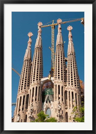 Framed La Sagrada Familia by Antoni Gaudi, Barcelona, Spain Print