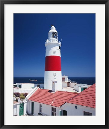 Framed Spain, Gibraltar, Europa Point, Lighthouse Print