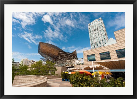 Framed Hotel Arts, Olympic Harbor, Barcelona, Spain Print