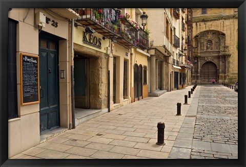 Framed Elaborate door of a cathedral, Logrono, La Rioja, Spain Print