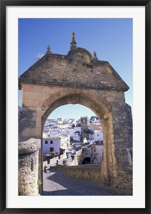 Framed Entry to Jewish Quarter, Puerta de la Exijara, Ronda, Spain Print