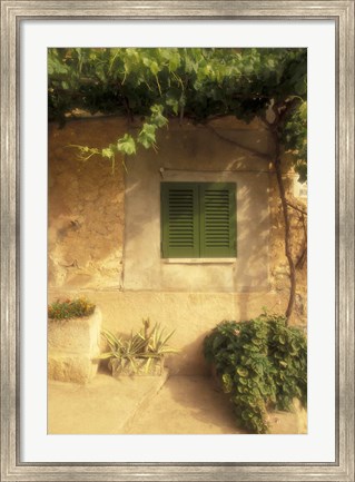 Framed House Detail, Mallorca, Balearics, Spain Print