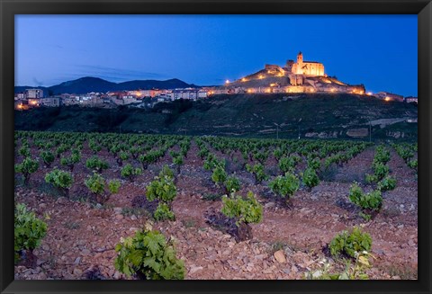 Framed Church and village of San Vicente de la Sonsierra, La Rioja, Spain Print