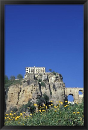 Framed Parador and Punte Nuevo, Ronda, Spain Print