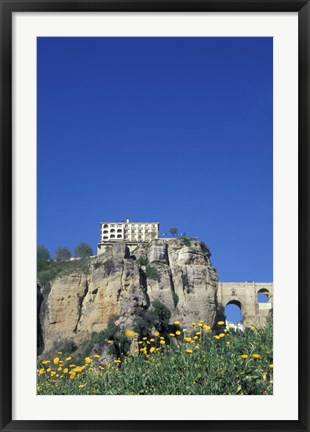 Framed Parador and Punte Nuevo, Ronda, Spain Print