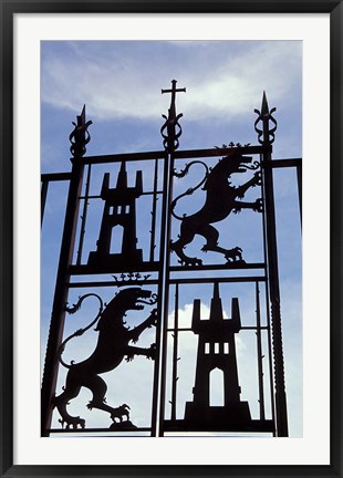 Framed Decorative Wrought-Iron Gate of Alcazar, Cordoba, Spain Print