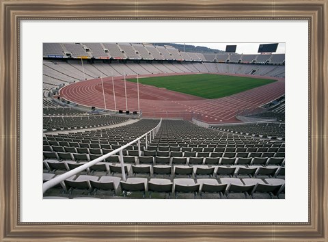 Framed Olympic Stadium, Barcelona, Spain Print