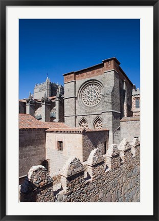 Framed Las Murallas, Avila, Spain Print