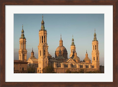 Framed Basilica de Nuestra Senora de Pilar, Zaragoza, Spain Print