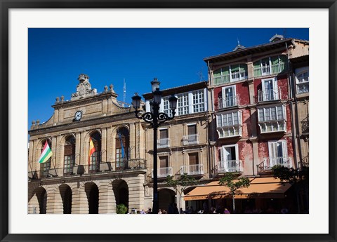 Framed Spain, La Rioja, Haro, Plaza de la Paz, Buildings Print