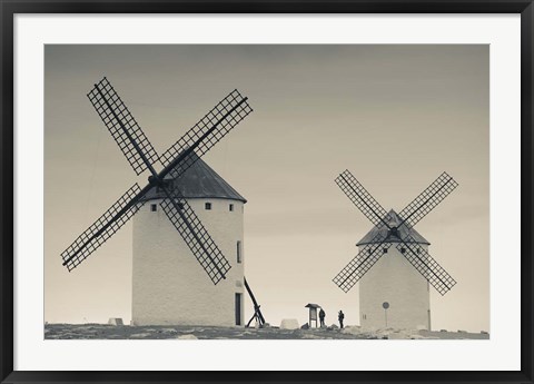 Framed La Mancha Windmills, Campo de Criptana, Castile-La Mancha Region, Spain Print