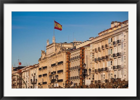 Framed Waterfront Buildings, Santander, Spain Print