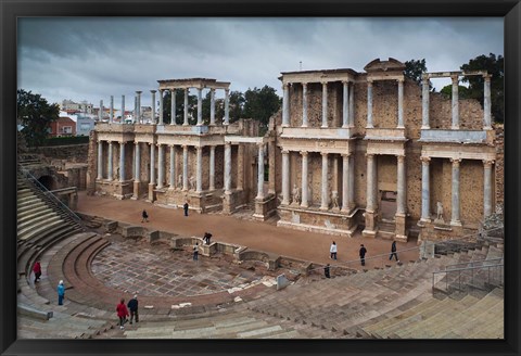 Framed Spain, Extremadura, Badajoz, Merida, Roman Theater Print