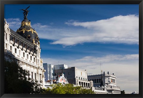 Framed Spain, Madrid, Centro Area, Metropolitan Building Print