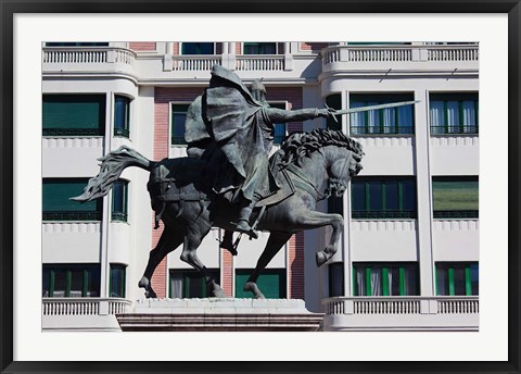 Framed El Cid Statue, Burgos, Spain Print