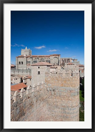 Framed Las Murallas, Avila, Spain Print