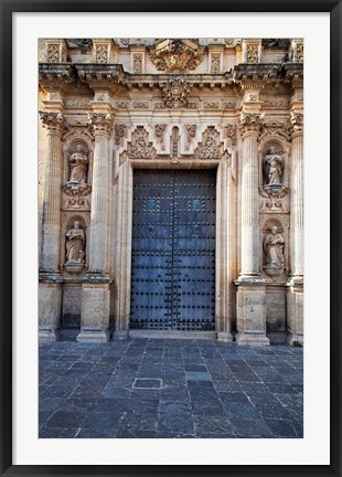 Framed Spain, Andalusia, Cadiz, Arcos De la Fontera Saint Peter&#39;s Church Print