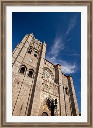 Framed Spain, Castilla y Leon Region, Avila Avila Cathedral detail Print