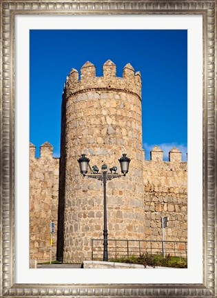 Framed Spain, Castilla y Leon Scenic medieval city walls of Avila Print