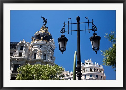 Framed Spain, Madrid Metropolis building on Grand Via Print