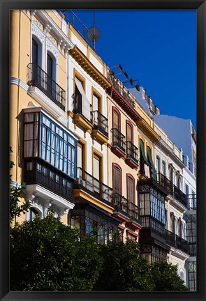 Framed Spain, Seville, Avenida Constitucion Avenue Print