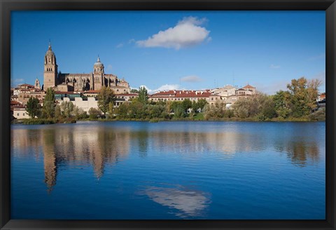 Framed View from the Tormes River, Salamanca, Spain Print