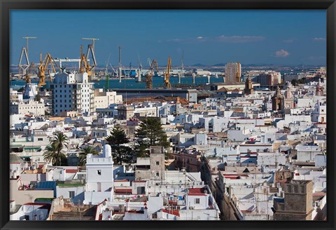 Framed View From Torre Tavira, Cadiz, Spain Print