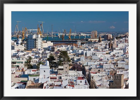 Framed View From Torre Tavira, Cadiz, Spain Print