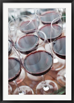 Framed Wine Tasting, Bodega Marques de Riscal Winery, Elciego, Basque Country Region, Spain Print