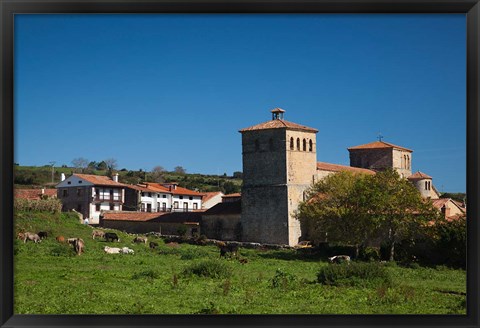 Framed Iglesia de Colegiata, Santillana del Mar, Spain Print