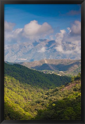 Framed La Torresilla Mountain, Malaga Province, Spain Print