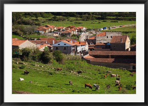 Framed Medieval Town Buildings, Santillana del Mar, Spain Print