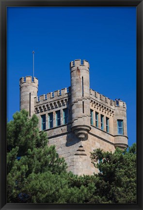 Framed Monte Igueldo Tower, San Sebastian, Spain Print