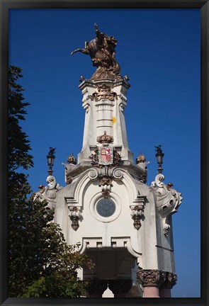 Framed Puente Maria Cristina, San Sebastian, Spain Print