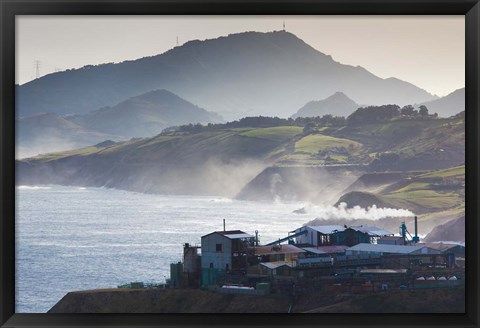 Framed Rio de Bilbao Estuary, Miono, Spain Print