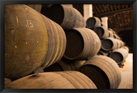 Framed Sherry Casks, Bodegas Gonzalez Byass, Jerez de la Frontera, Spain Print