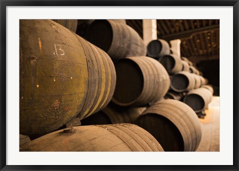 Framed Sherry Casks, Bodegas Gonzalez Byass, Jerez de la Frontera, Spain Print