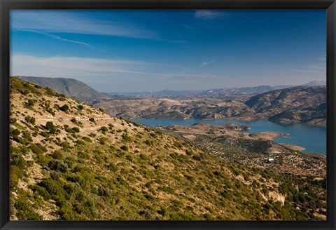 Framed Sierra Margarita Landscape, Grazalema-Zahara de la Sierra, Spain Print