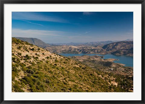 Framed Sierra Margarita Landscape, Grazalema-Zahara de la Sierra, Spain Print