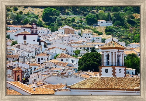 Framed Spain, Andalucia, Cadiz Province, Grazalema View of the town Print