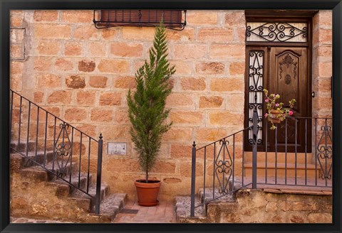 Framed Spain, Andalusia Street scene in the town of Banos de la Encina Print