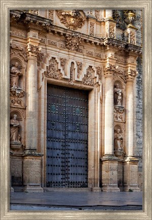 Framed Spain, Andalusia, Cadiz, Arcos De la Fontera Saint Peter&#39;s Church Print
