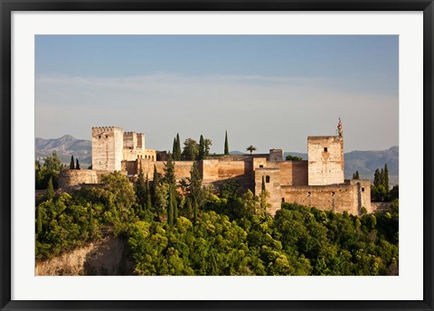 Framed Spain, Andalusia, Granada Province, Granada View of Alhambra Palace Print